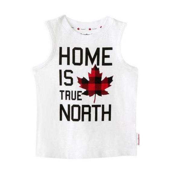 Canadiana Home is True North Crew-Neck Tank Top